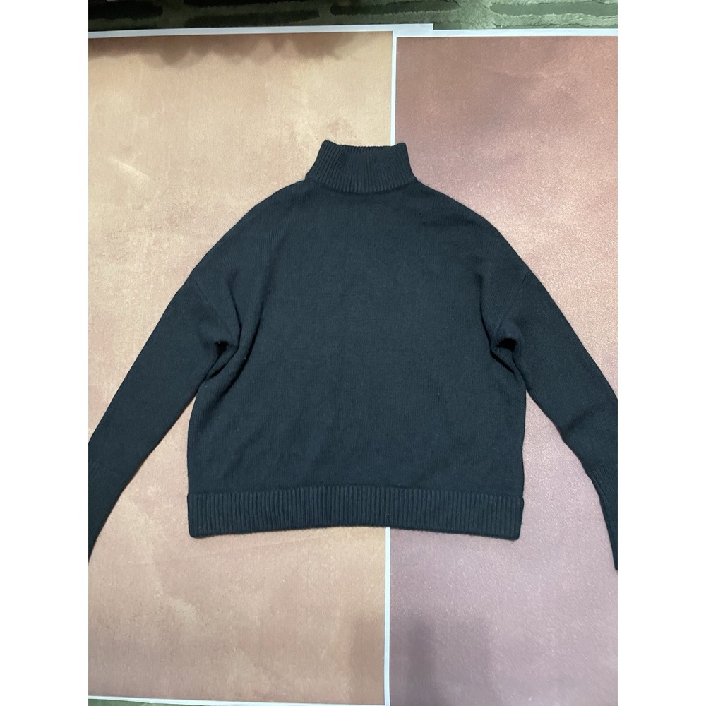 Le Kasha $900 Black 100% Organic Cashmere Black Turtleneck Sweater Size S/M - Picture 5 of 11